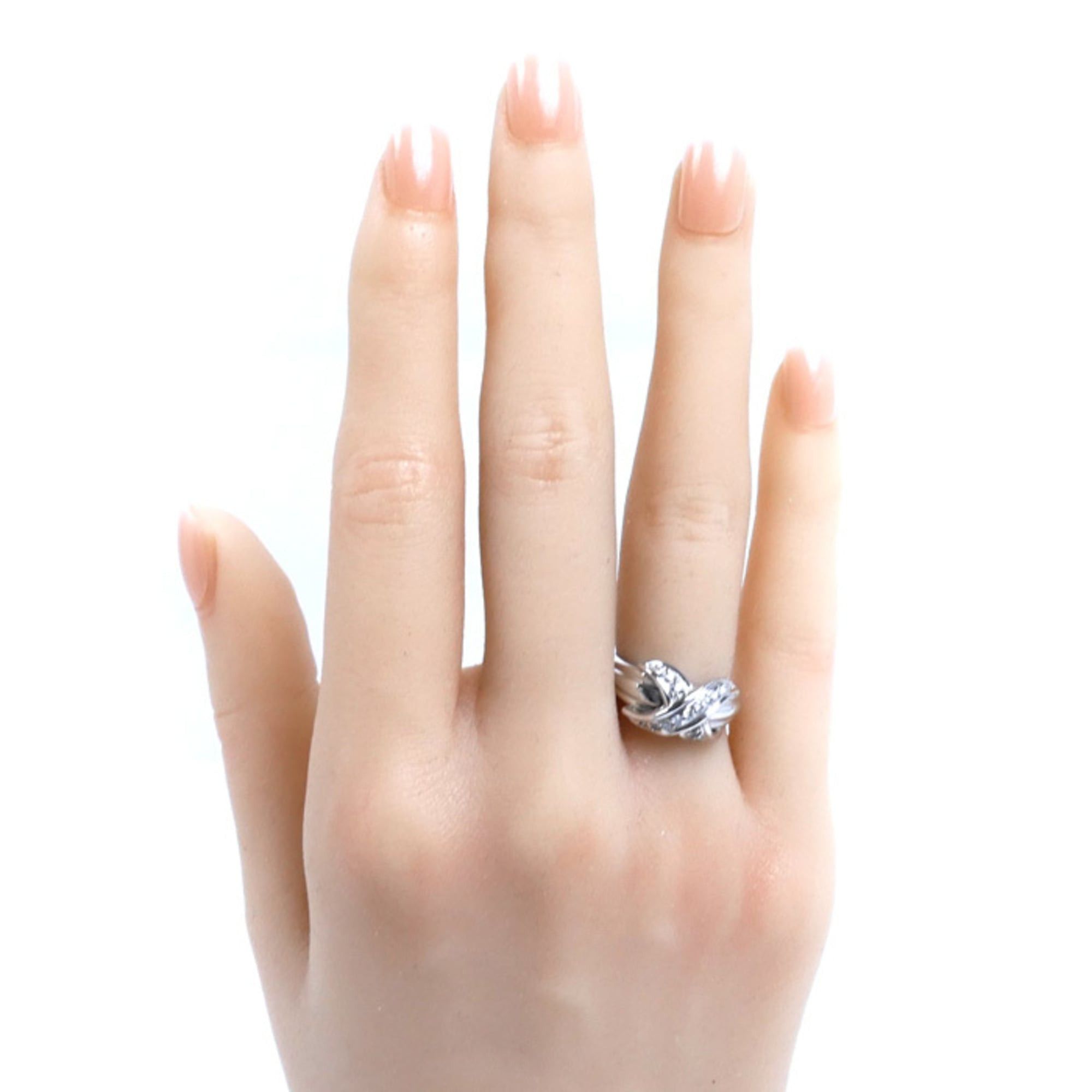 Tiffany & Co. TIFFANY&Co. Tiffany & Co. 18KWG White Gold Signature Ring with Diamonds, 5.9g, Women's Size ONE SIZE - 7 Thumbnail