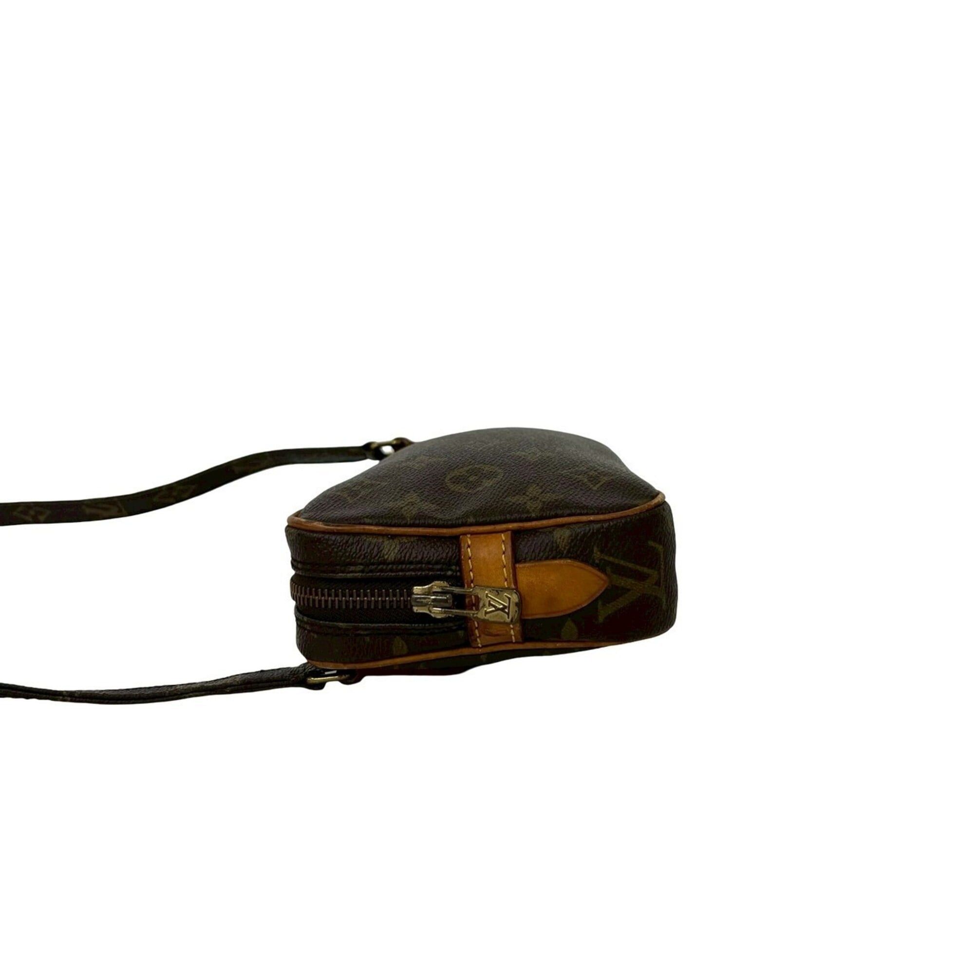 Louis Vuitton LOUIS VUITTON Vintage Marly Bandoulière Monogram Leather Mini Shoulder Bag Brown 131-1 Size ONE SIZE - 5 Thumbnail