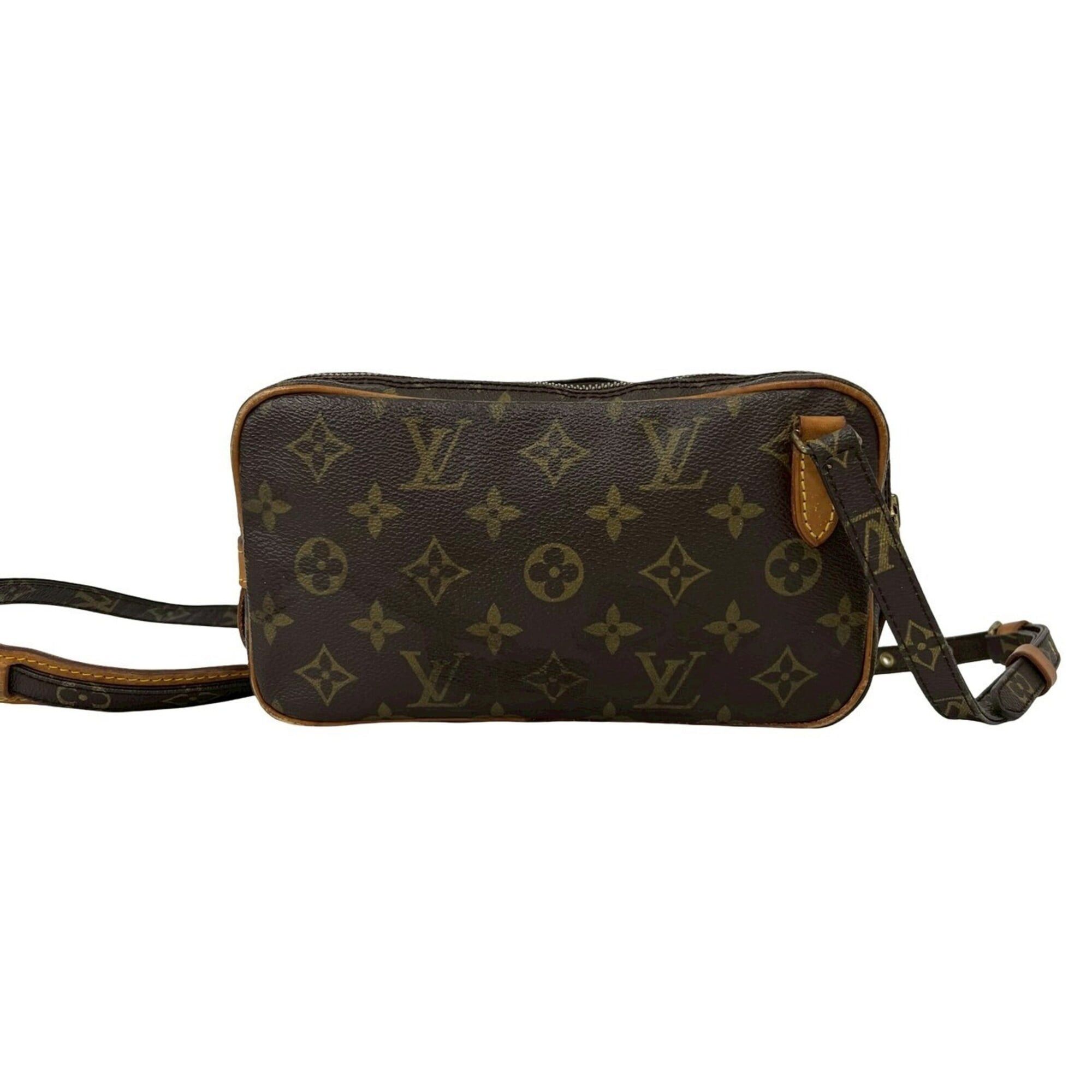 Louis Vuitton LOUIS VUITTON Vintage Marly Bandoulière Monogram Leather Mini Shoulder Bag Brown 131-1 Size ONE SIZE - 3 Thumbnail