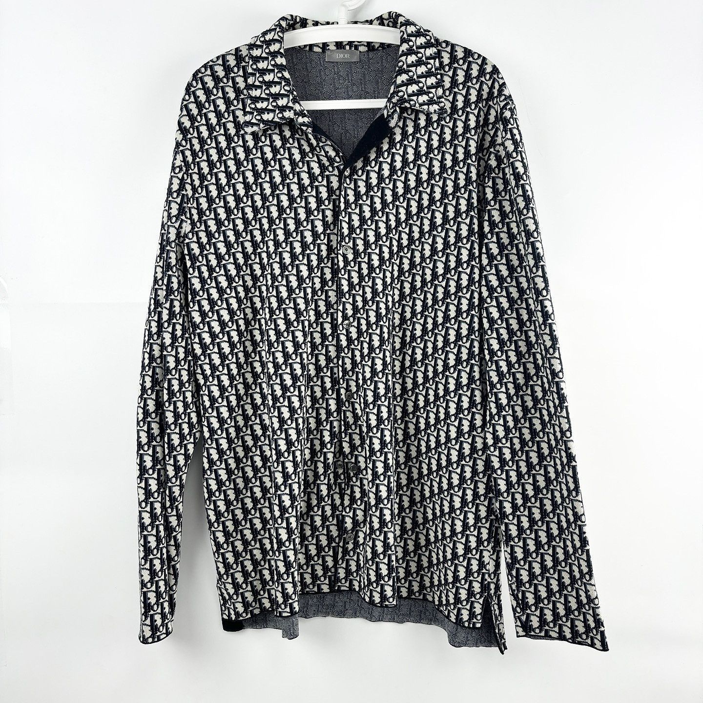 Dior Classic Long Sleeve Monogram Shirt in Blue Size US XL / EU 56 / 4 - 10 Thumbnail
