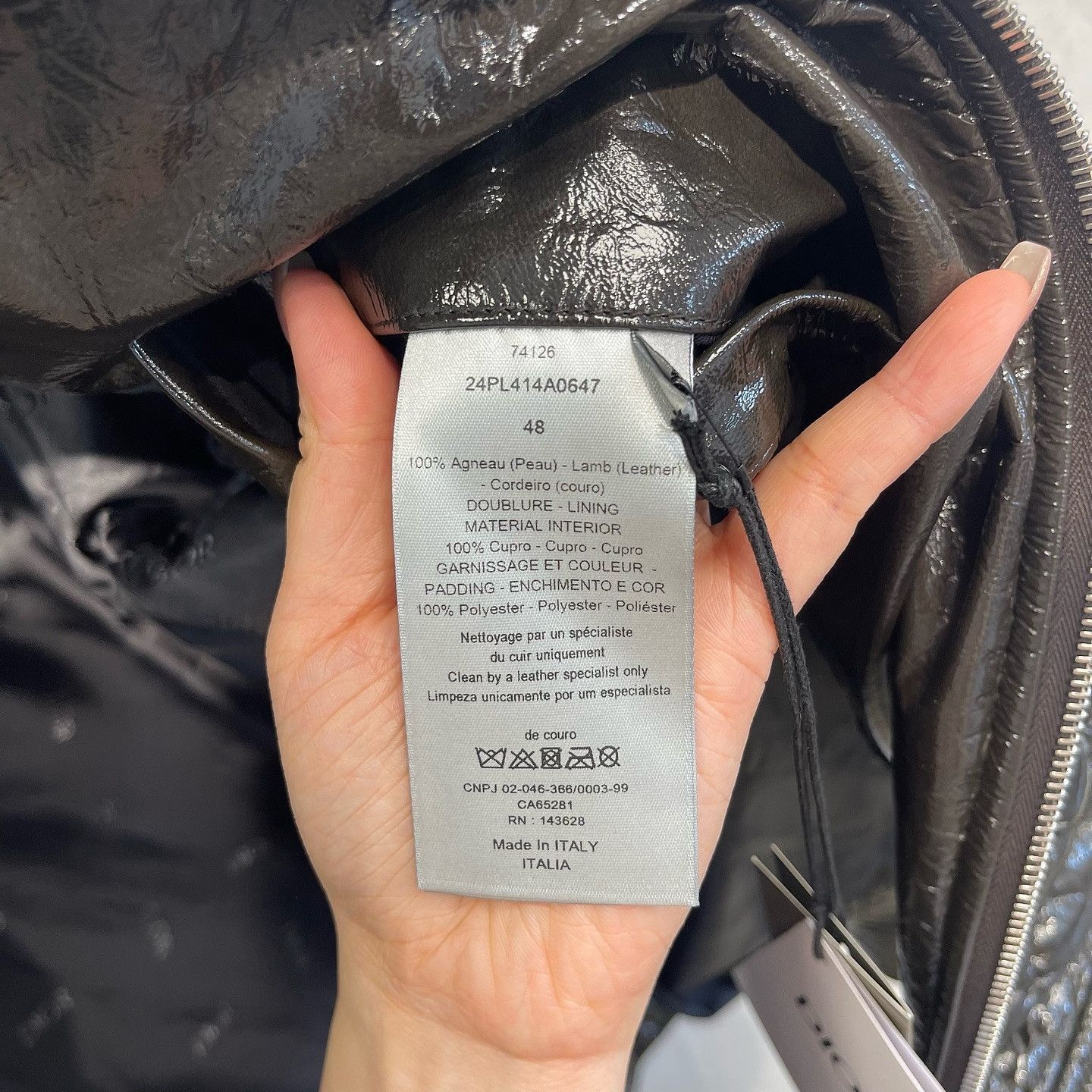 Dior Quilted Lambskin Leather Jacket in Black Size US M / EU 48-50 / 2 - 4 Thumbnail
