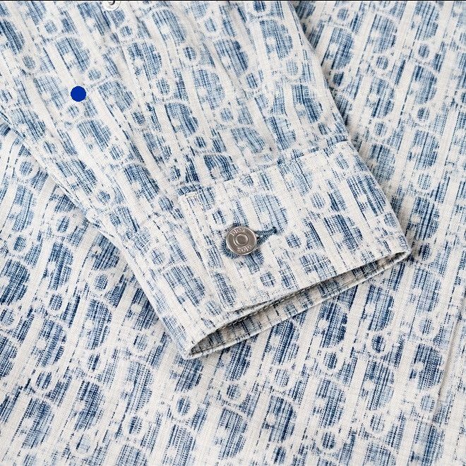 Dior Dior Oblique Kasuri Button Up Shirt in Blue Size US S / EU 44-46 / 1 - 7 Thumbnail