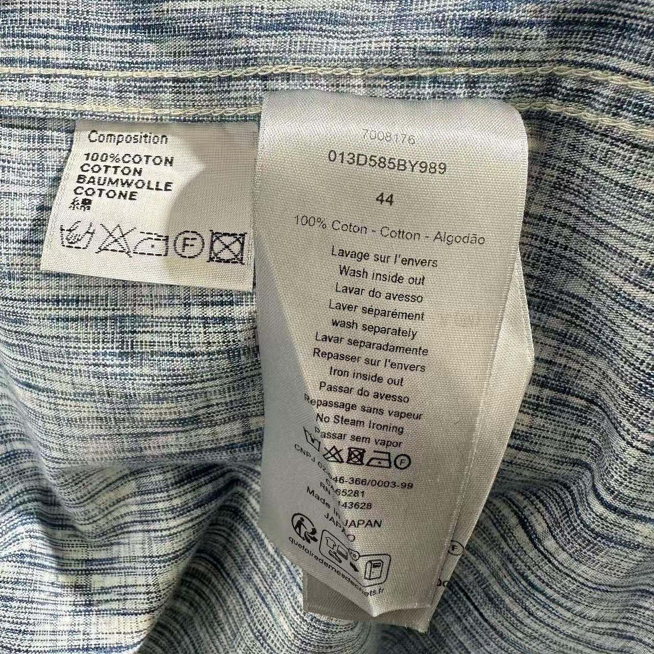 Dior Dior Oblique Kasuri Button Up Shirt in Blue Size US S / EU 44-46 / 1 - 4 Thumbnail