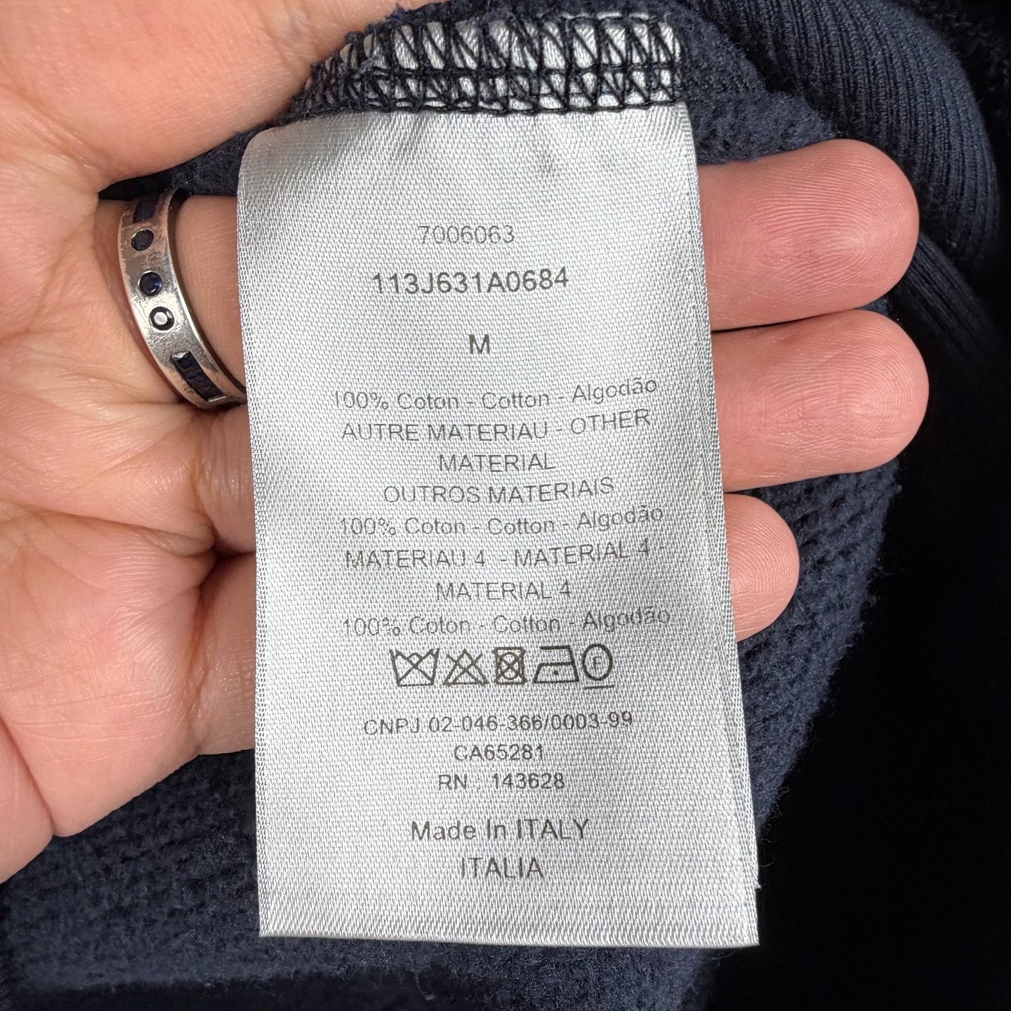 Dior Monogram Terry Cloth Hoodie in Blue Size US M / EU 48-50 / 2 - 4 Thumbnail