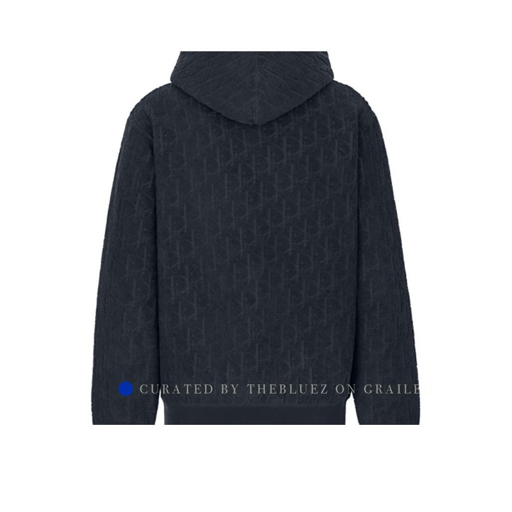 Dior Monogram Terry Cloth Hoodie in Blue Size US M / EU 48-50 / 2 - 7 Thumbnail
