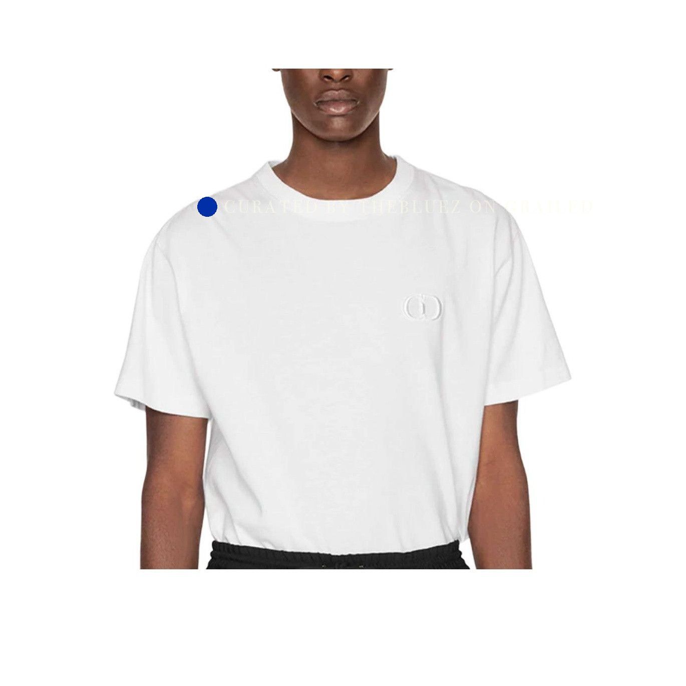 Dior CD Icon Embroidered T-Shirt in White Size US XL / EU 56 / 4 - 7 Thumbnail