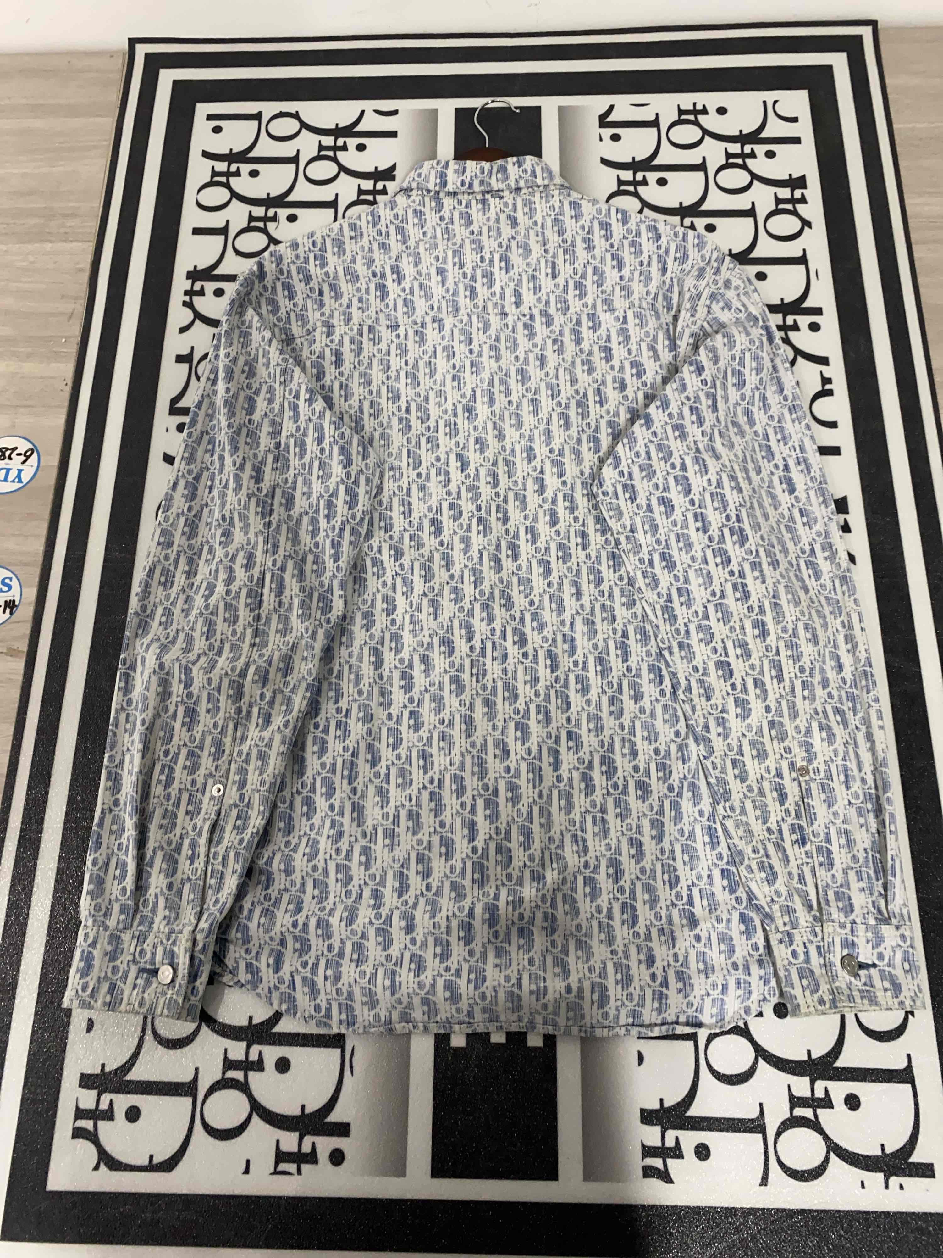 Dior Oblique Print Cotton Button-Up Shirt Size US M / EU 48-50 / 2 - 2 Thumbnail