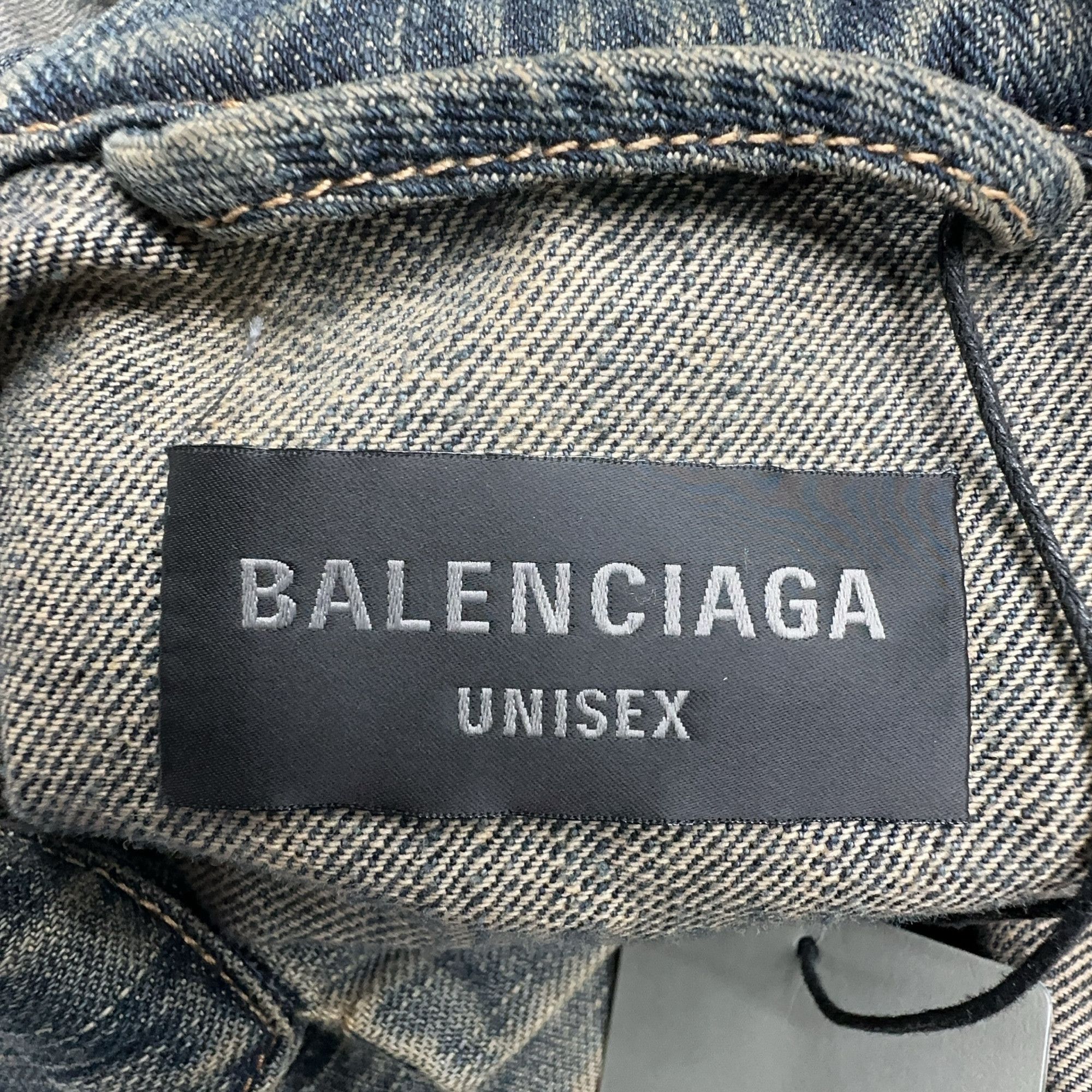 Balenciaga BB Logo Print Denim Jacket in Blue Size US S / EU 44-46 / 1 - 5 Thumbnail