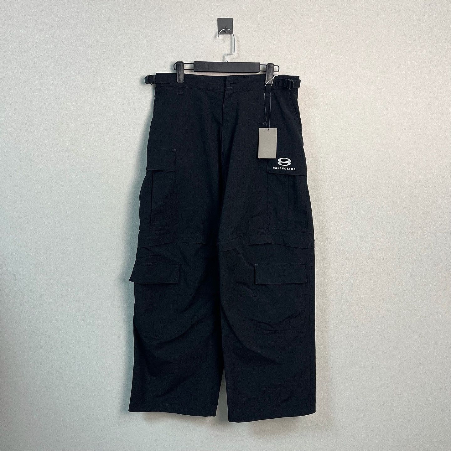 Balenciaga Black Cargo Pants with Logo Size US 30 / EU 46 - 6 Thumbnail