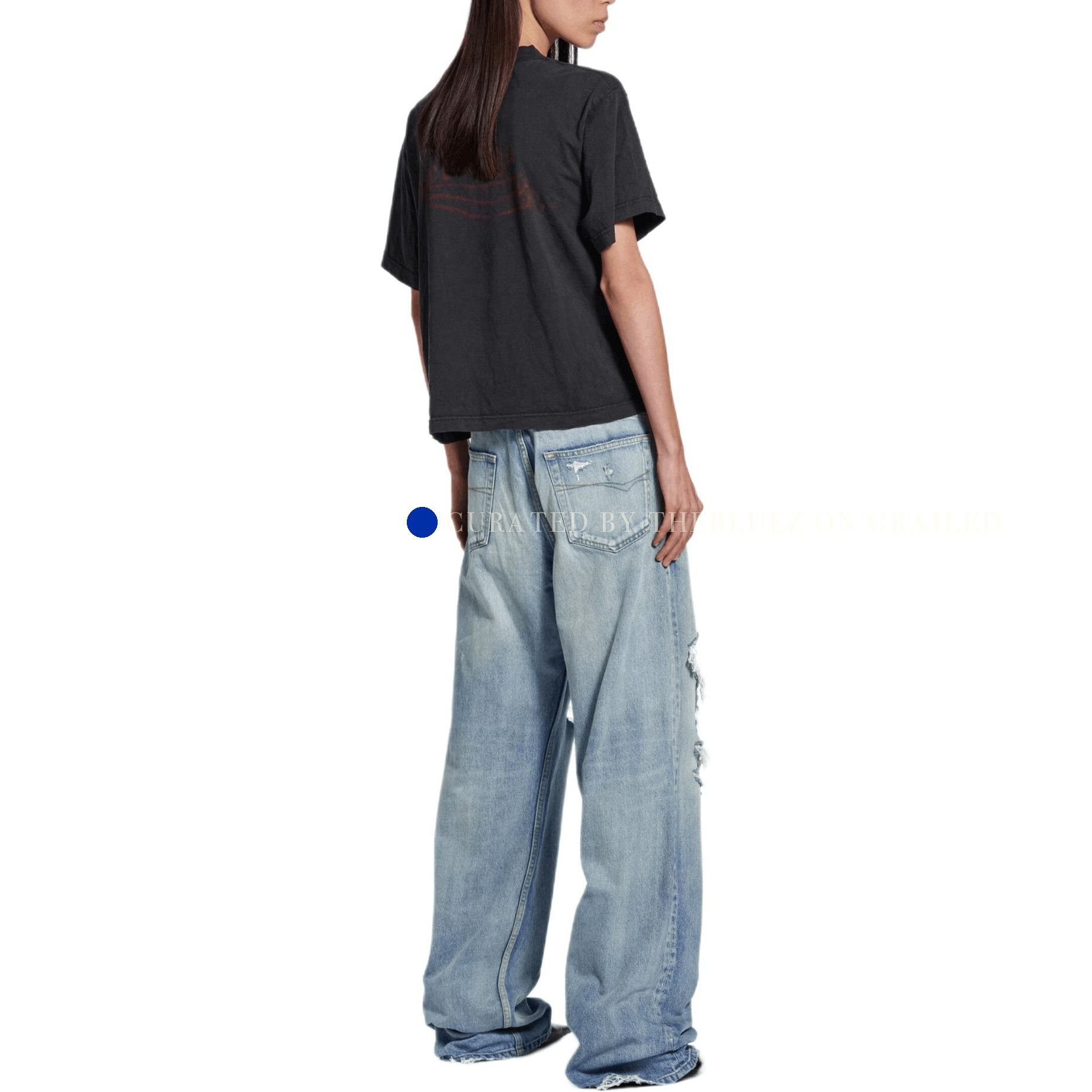 Balenciaga Distressed Blue Denim Jeans, Size 32 Size US 32 / EU 48 - 8 Thumbnail