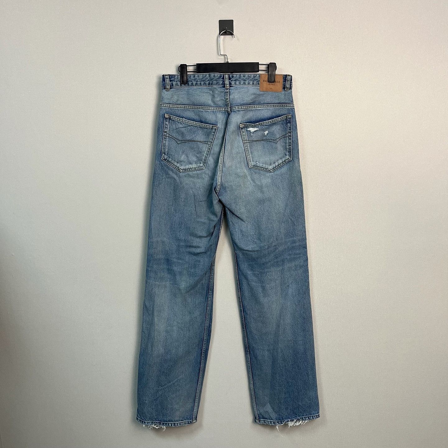Balenciaga Distressed Blue Denim Jeans, Size 32 Size US 32 / EU 48 - 2 Thumbnail