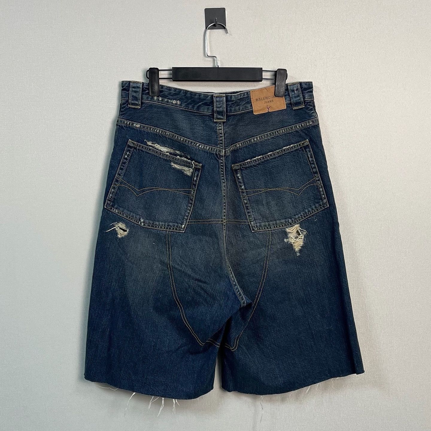 Balenciaga Distressed Blue Denim Shorts Size 30 Size US 30 / EU 46 - 2 Thumbnail