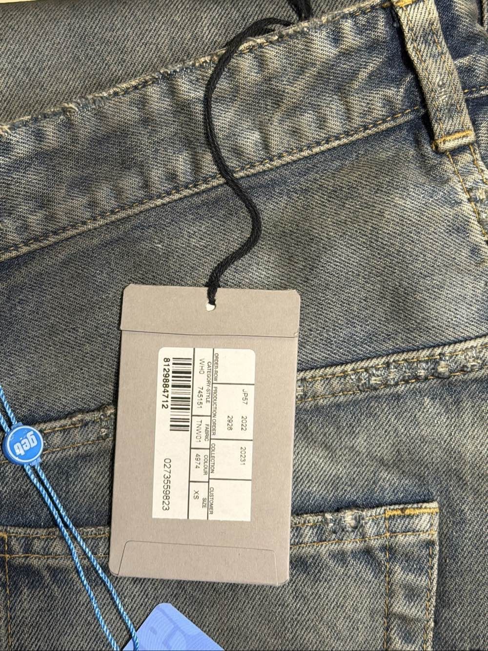Balenciaga Distressed Blue Denim Jeans in Size 28 Size US 28 / EU 44 - 7 Thumbnail