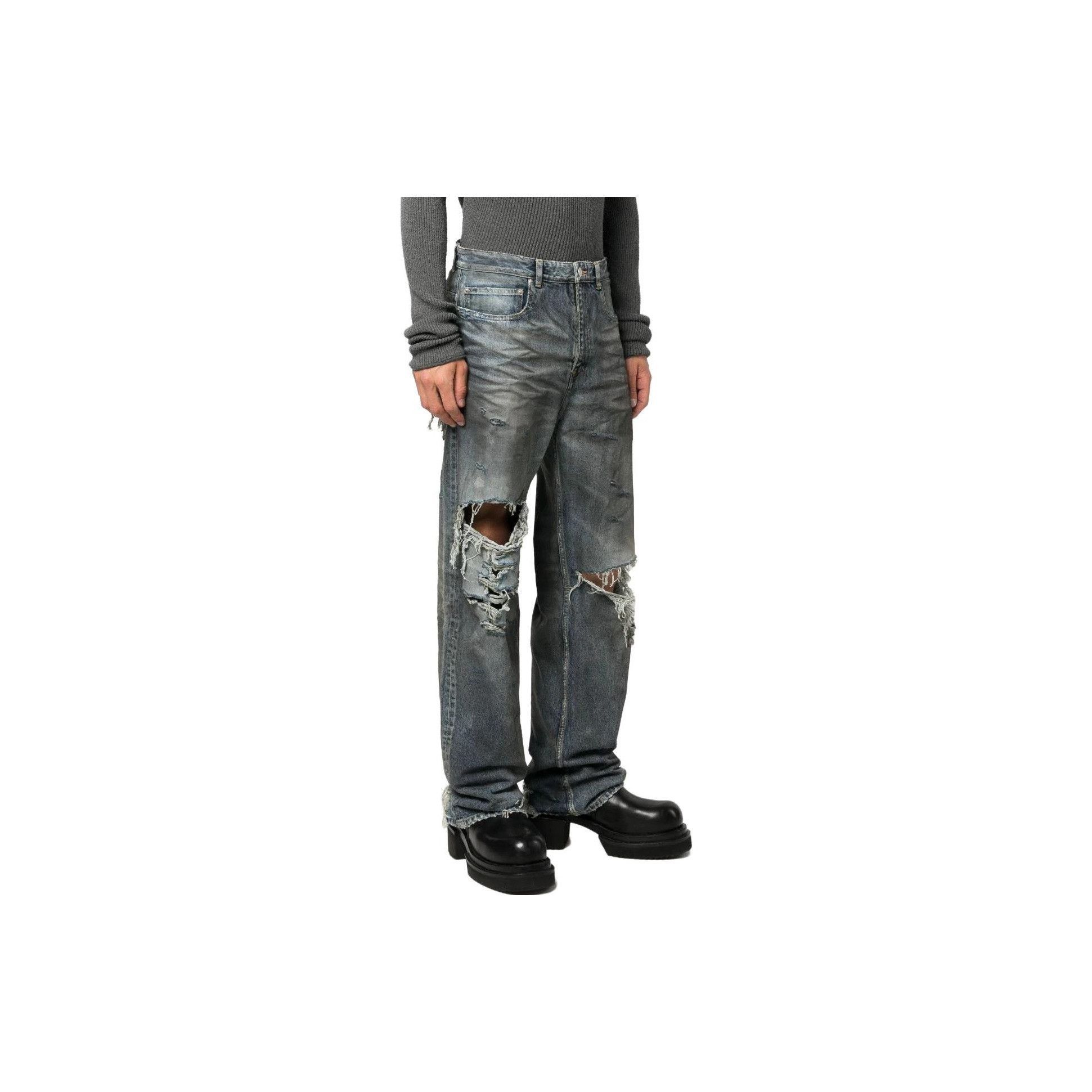 Balenciaga Distressed Blue Denim Jeans in Size 28 Size US 28 / EU 44 - 9 Thumbnail