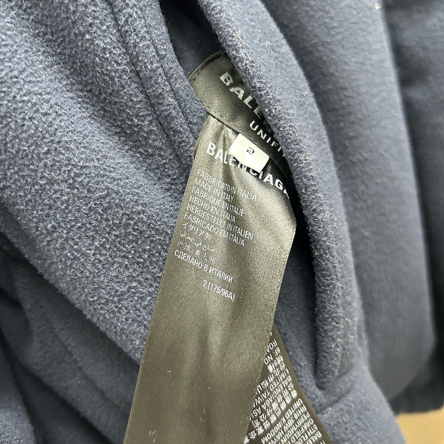 Balenciaga Logo Fleece Jacket in Blue Size US M / EU 48-50 / 2 - 4 Thumbnail