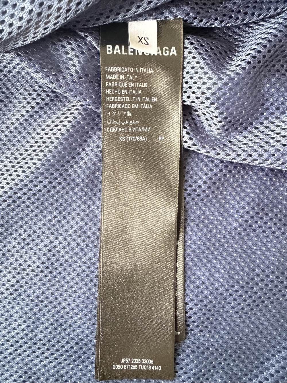 Balenciaga Logo Embroidered Zip Jacket in Blue Size US XS / EU 42 / 0 - 4 Thumbnail