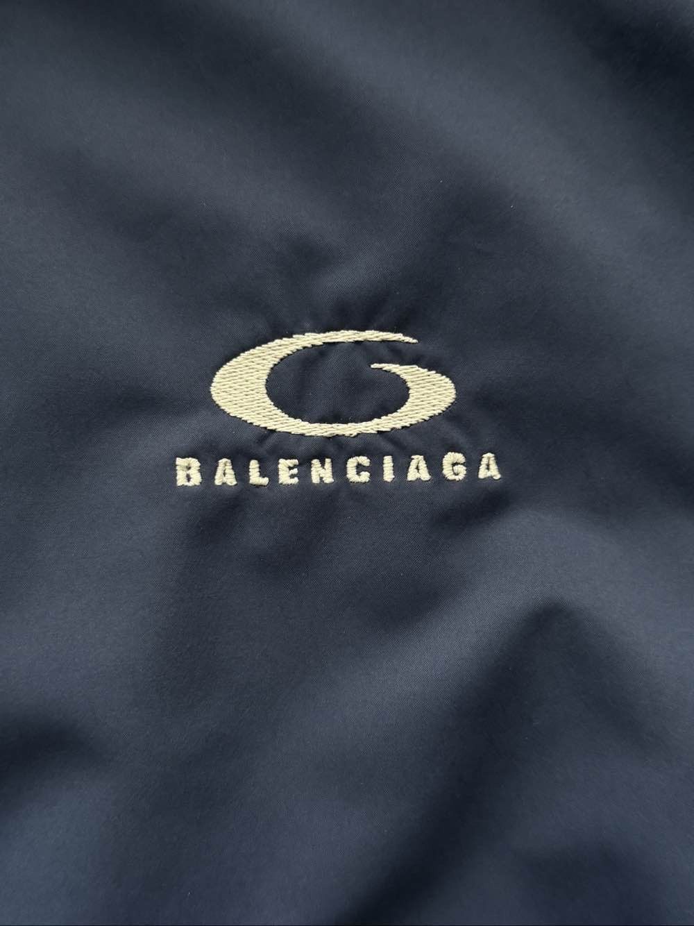 Balenciaga Logo Embroidered Zip Jacket in Blue Size US XS / EU 42 / 0 - 5 Thumbnail