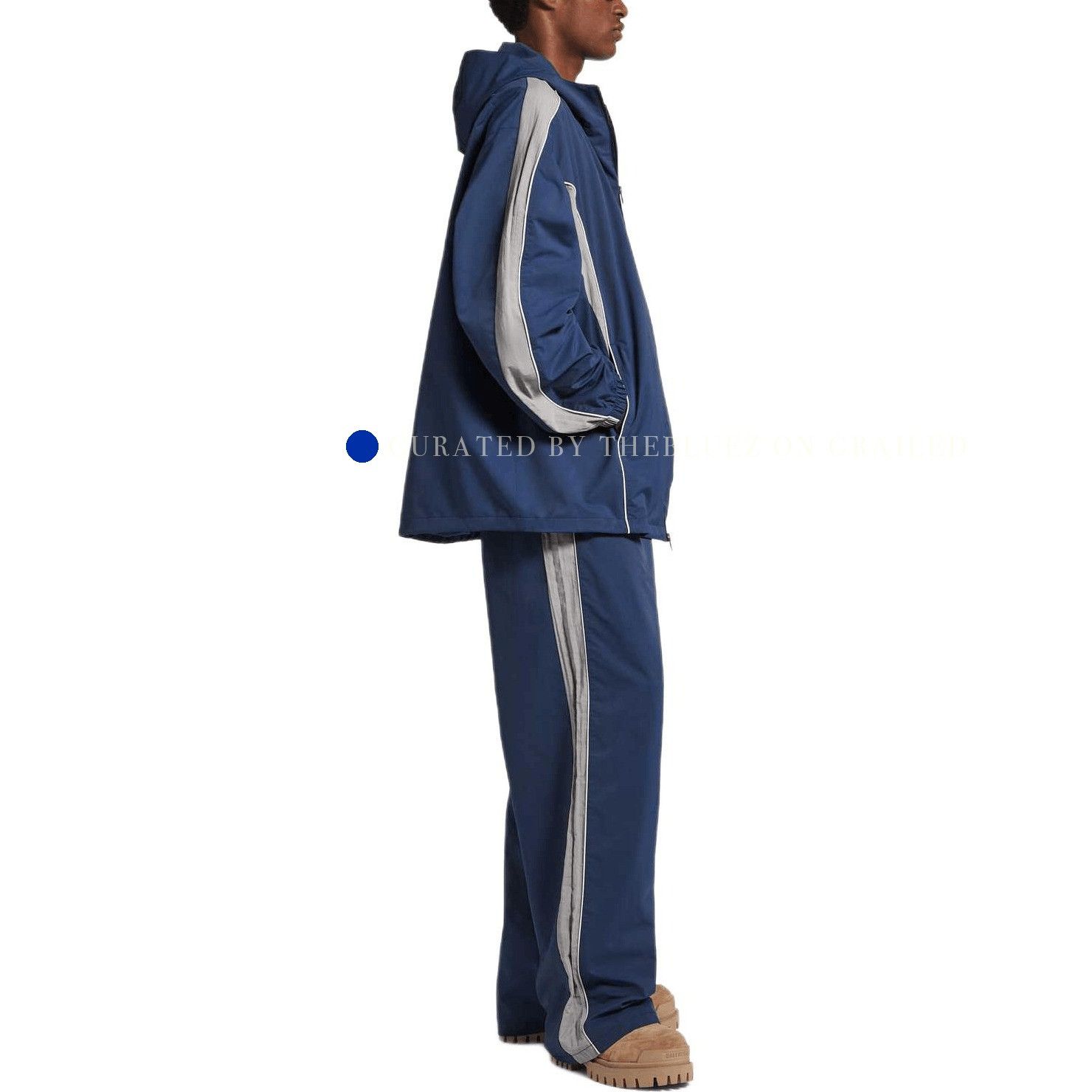 Balenciaga Logo Embroidered Zip Jacket in Blue Size US XS / EU 42 / 0 - 9 Thumbnail