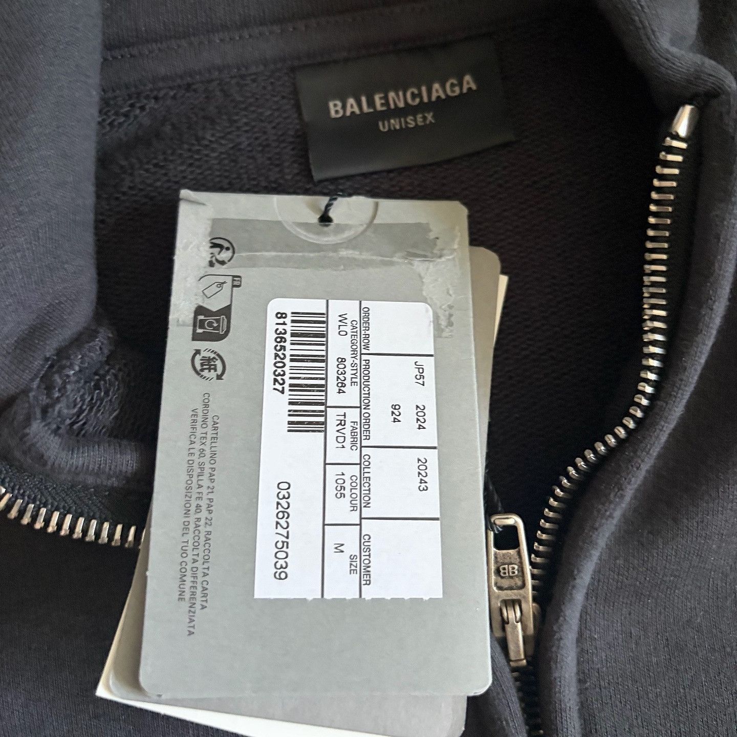 Balenciaga Planet Earth Zip Hoodie in Black Size US M / EU 48-50 / 2 - 3 Thumbnail