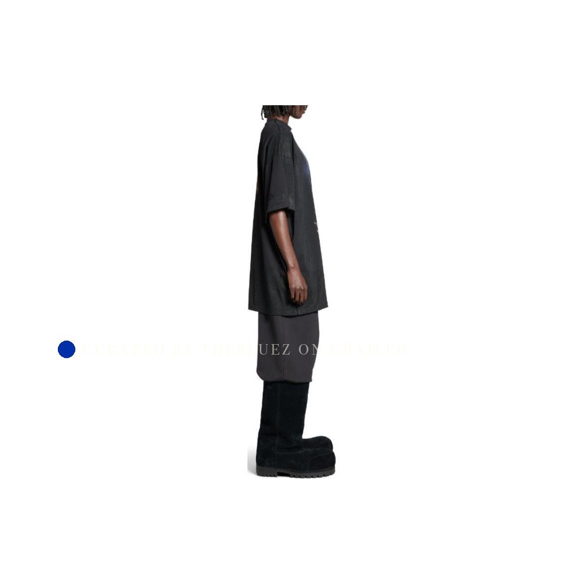 Balenciaga Eiffel Tower Graphic T-Shirt in Black Size US S / EU 44-46 / 1 - 7 Thumbnail