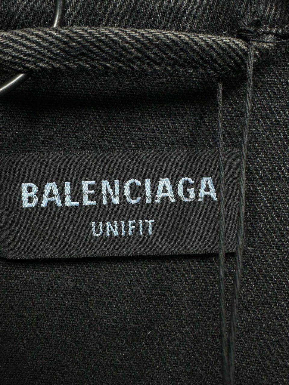 Balenciaga Black Denim Jacket with Spray Logo Size US L / EU 52-54 / 3 - 3 Thumbnail