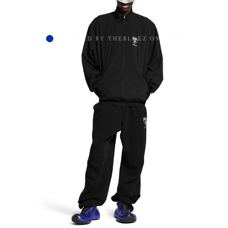 Balenciaga Black Logo Track Jacket Size US S / EU 44-46 / 1 - 7 Thumbnail