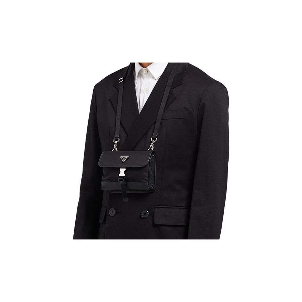 Prada Saffiano Re-Nylon Camera Bag in Black Size ONE SIZE - 6 Thumbnail