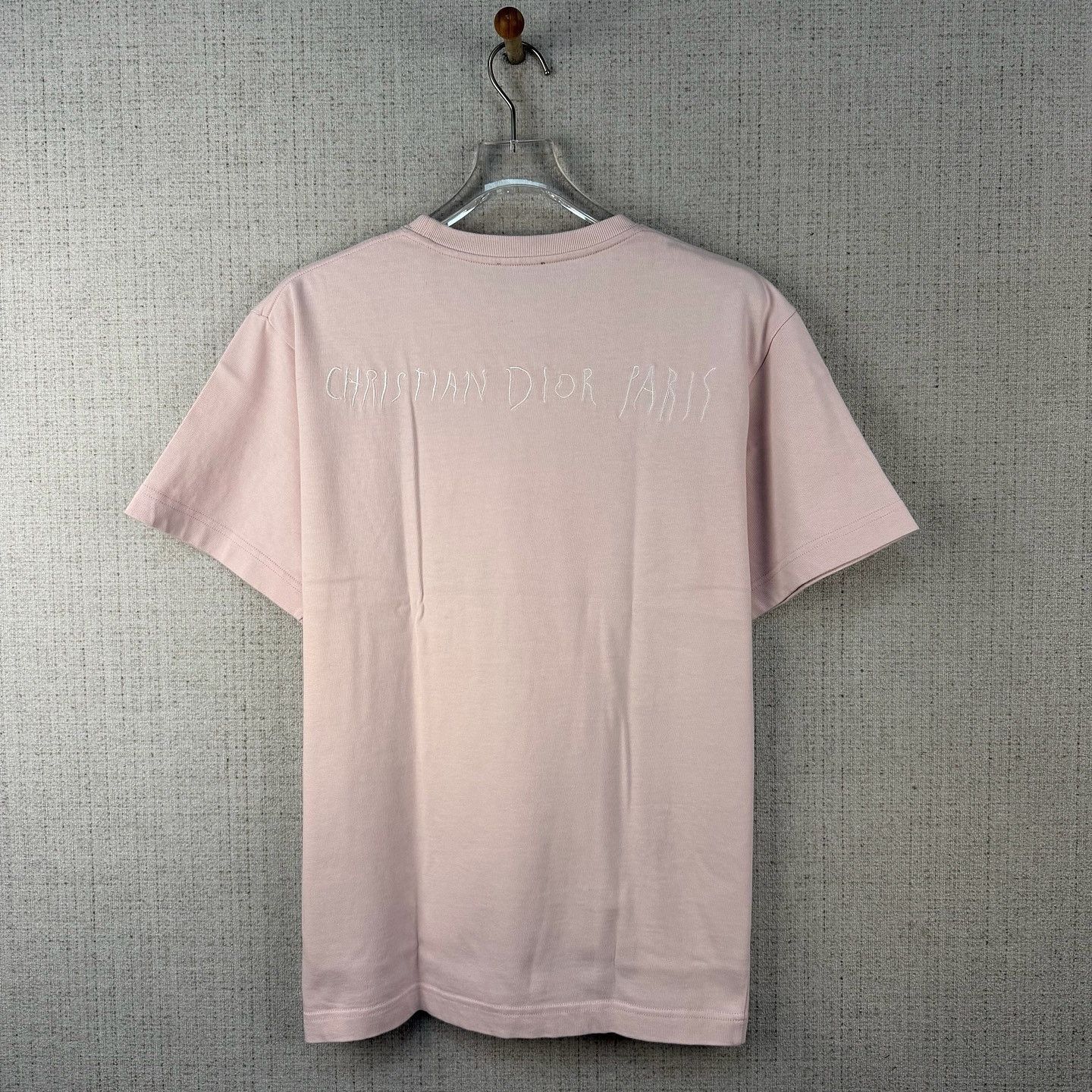 Dior Embroidered Logo T-Shirt in Pink Size US L / EU 52-54 / 3 - 2 Thumbnail