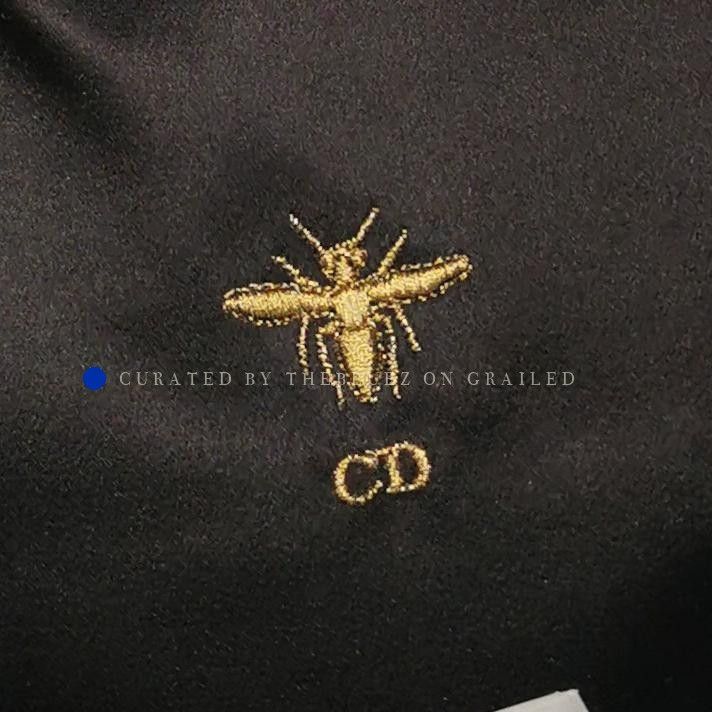 Dior Black Bee Logo Rabbit Hair Hat Size ONE SIZE - 5 Thumbnail