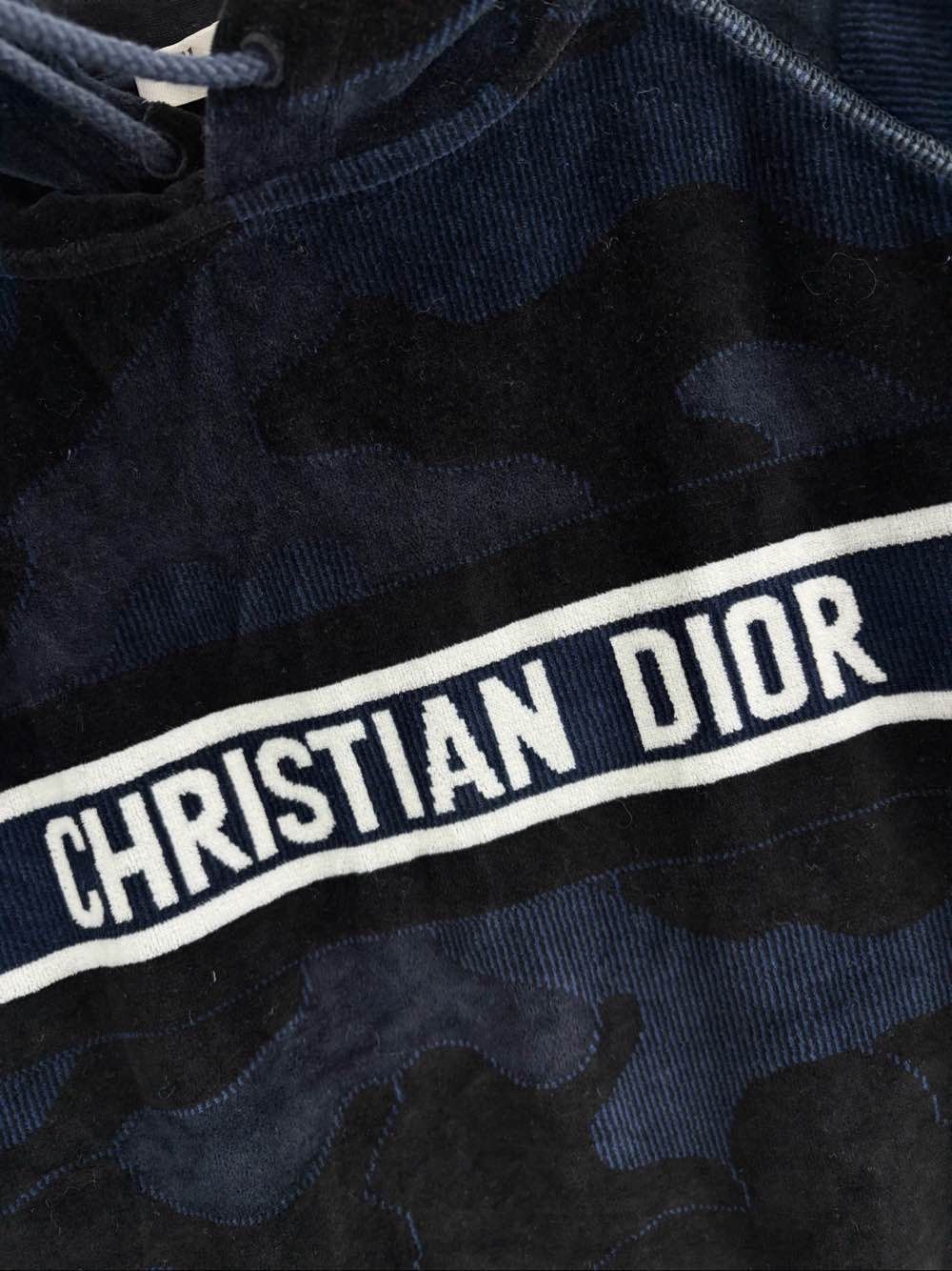 Dior Camouflage Velvet Hoodie in Blue Size US S / EU 44-46 / 1 - 5 Thumbnail