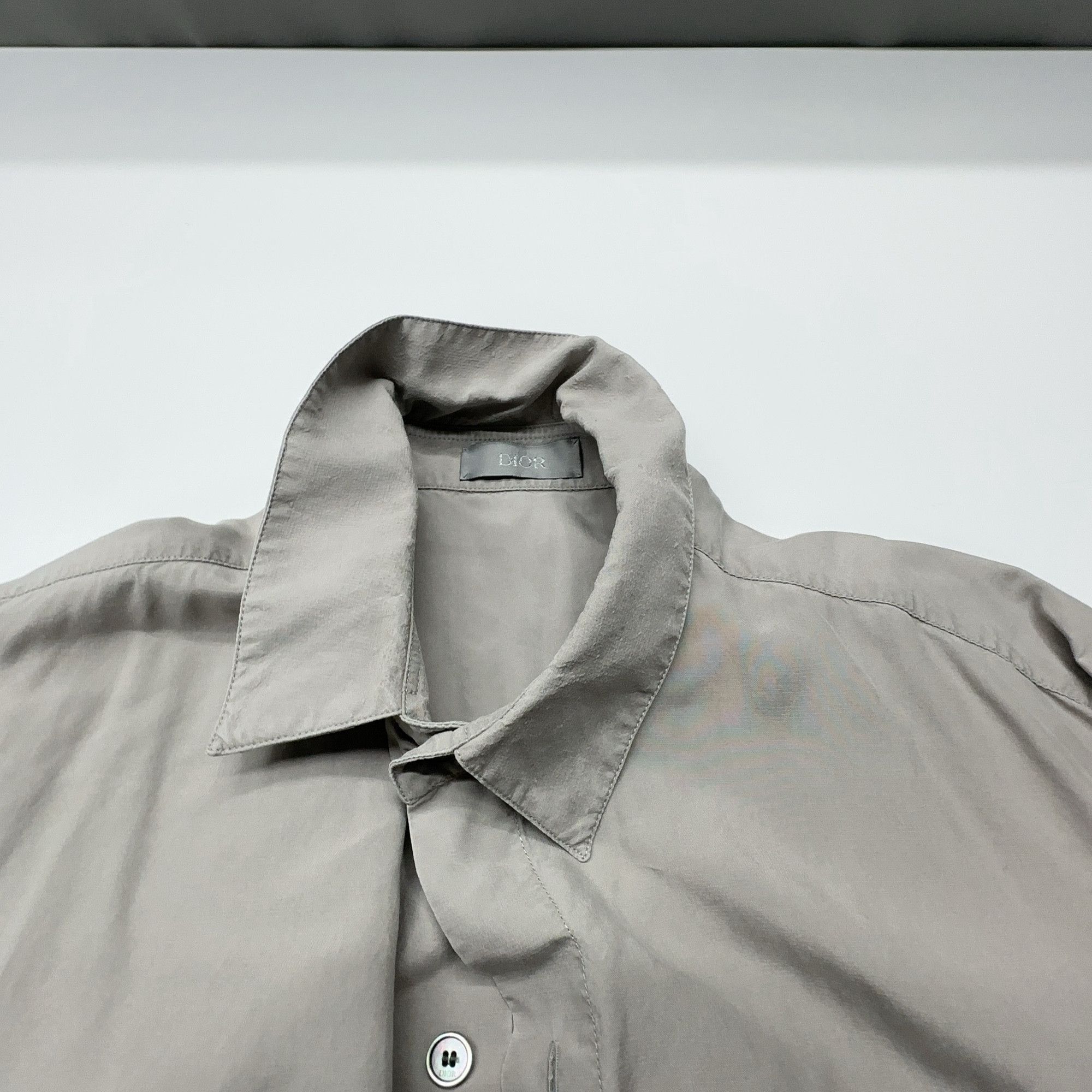 Dior Vintage Gray Logo Patch Short Sleeve Shirt Size US S / EU 44-46 / 1 - 6 Thumbnail