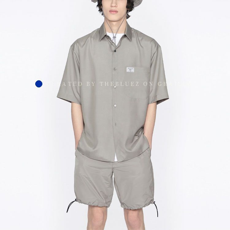 Dior Vintage Gray Logo Patch Short Sleeve Shirt Size US S / EU 44-46 / 1 - 16 Thumbnail