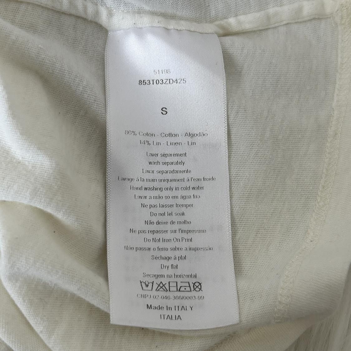 Dior White Flower Power Print T-Shirt Size US S / EU 44-46 / 1 - 4 Thumbnail