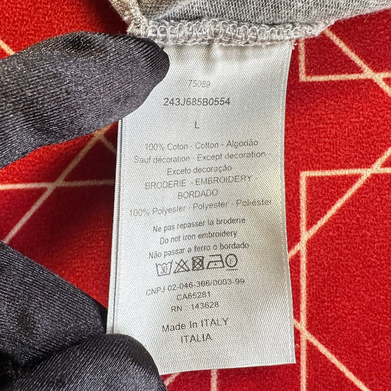 Dior Logo T-Shirt in Gray Size US L / EU 52-54 / 3 - 4 Thumbnail