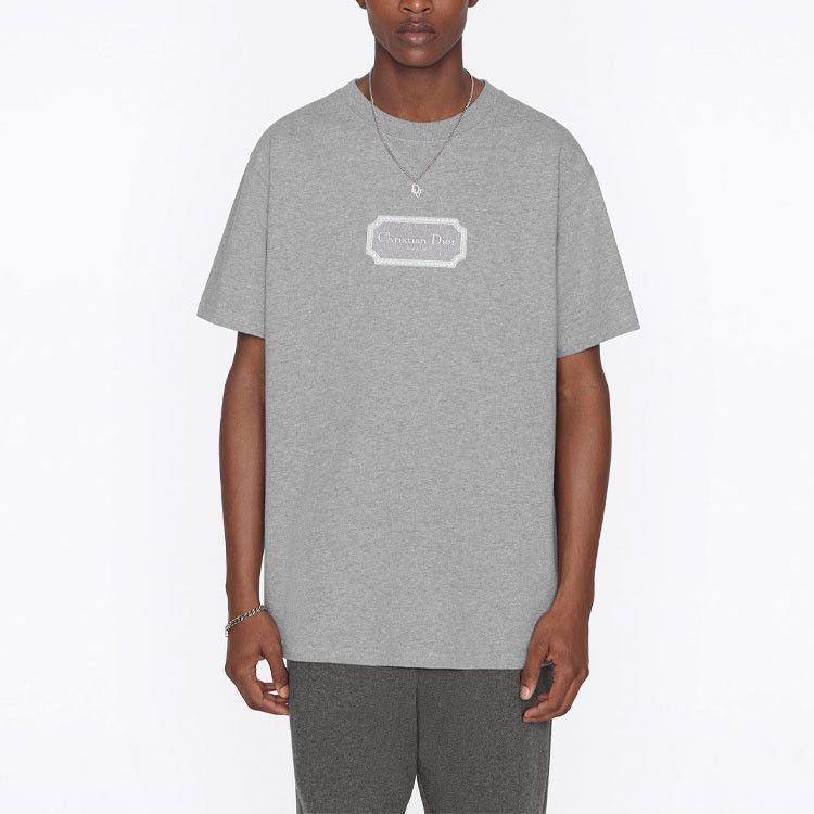 Dior Logo T-Shirt in Gray Size US L / EU 52-54 / 3 - 6 Thumbnail