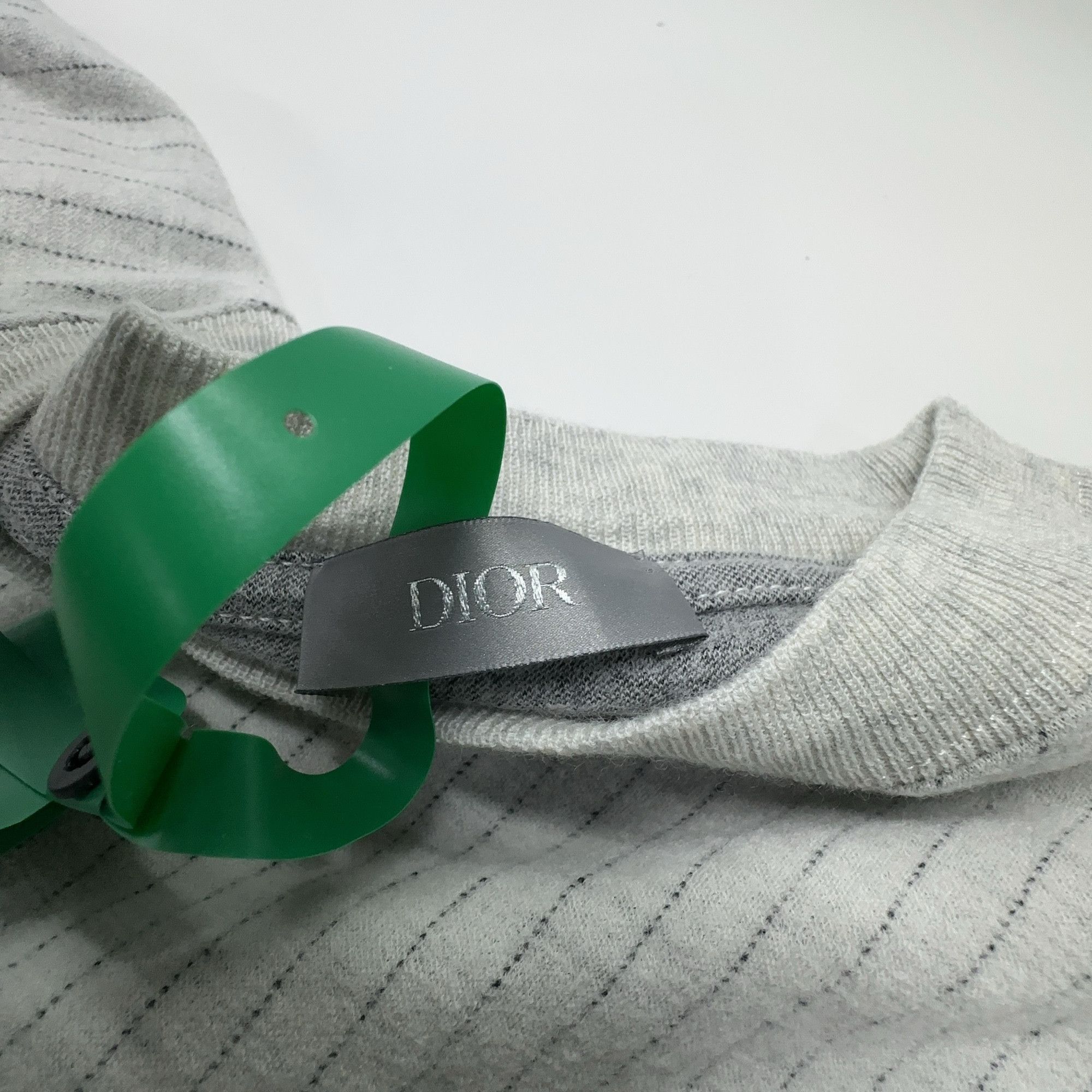 Dior Striped Logo T-Shirt in Gray Size US M / EU 48-50 / 2 - 3 Thumbnail
