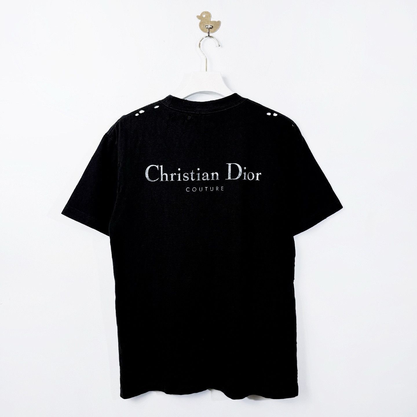 Dior Distressed Black T-Shirt in Size S Size US S / EU 44-46 / 1 - 2 Thumbnail