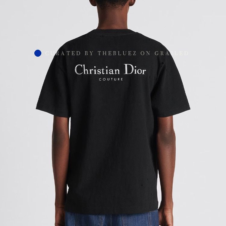 Dior Distressed Black T-Shirt in Size S Size US S / EU 44-46 / 1 - 7 Thumbnail