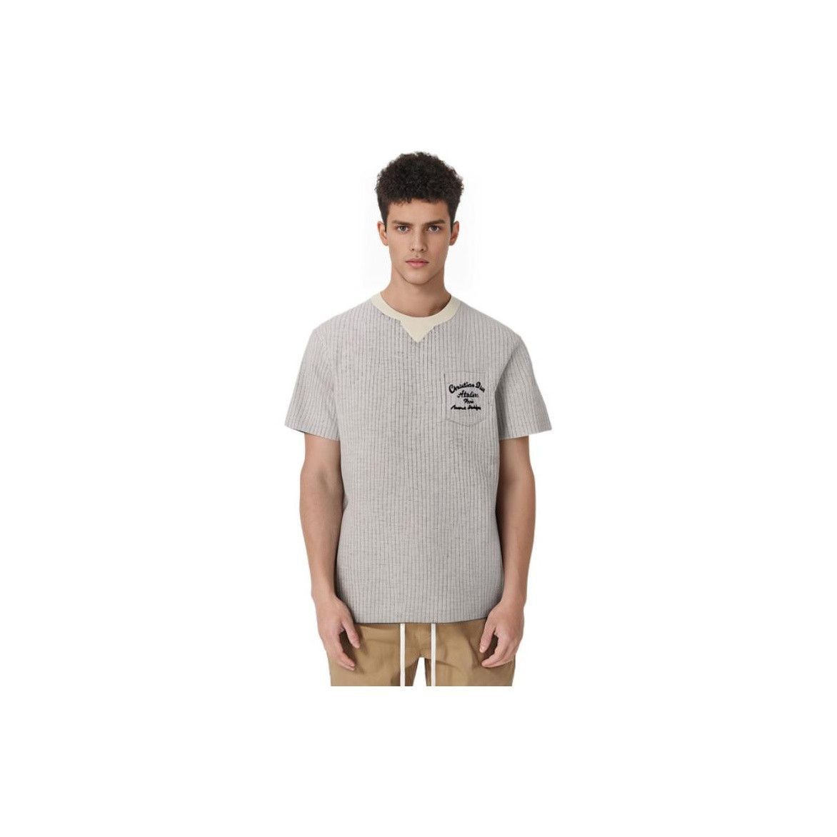Dior Stylish Gray Pocket T-Shirt in Size S Size US S / EU 44-46 / 1 - 11 Thumbnail