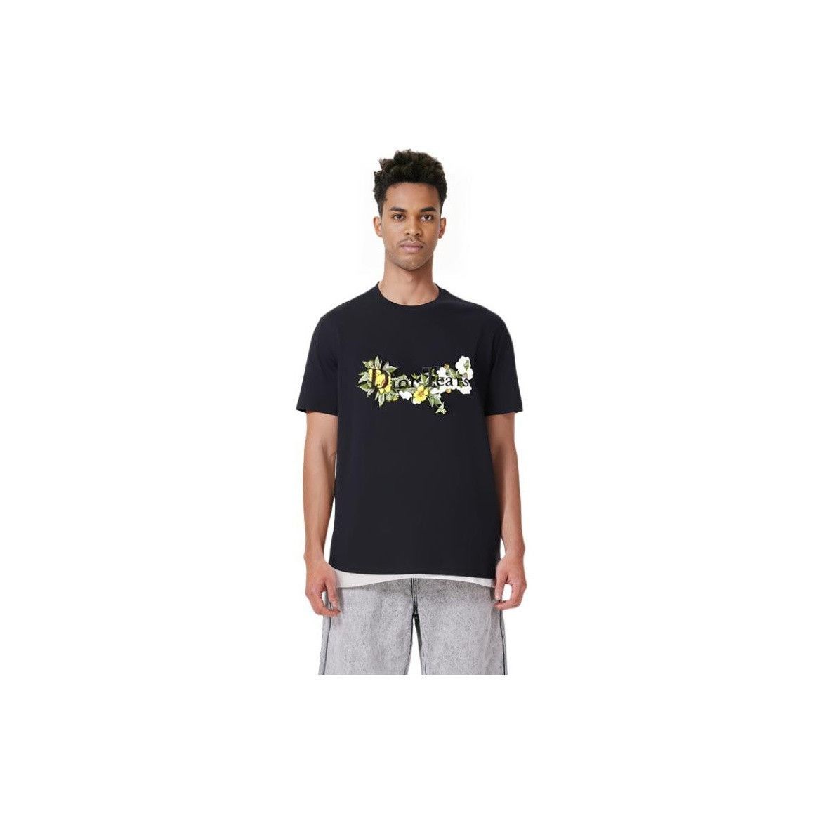 Dior Floral Embroidery Tee in Black Size US S / EU 44-46 / 1 - 8 Thumbnail