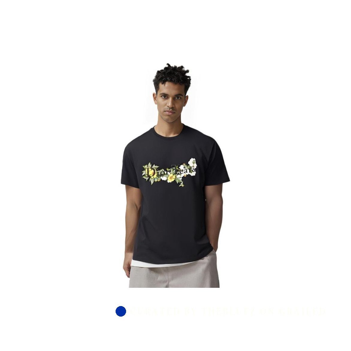 Dior Floral Embroidery Tee in Black Size US S / EU 44-46 / 1 - 9 Thumbnail