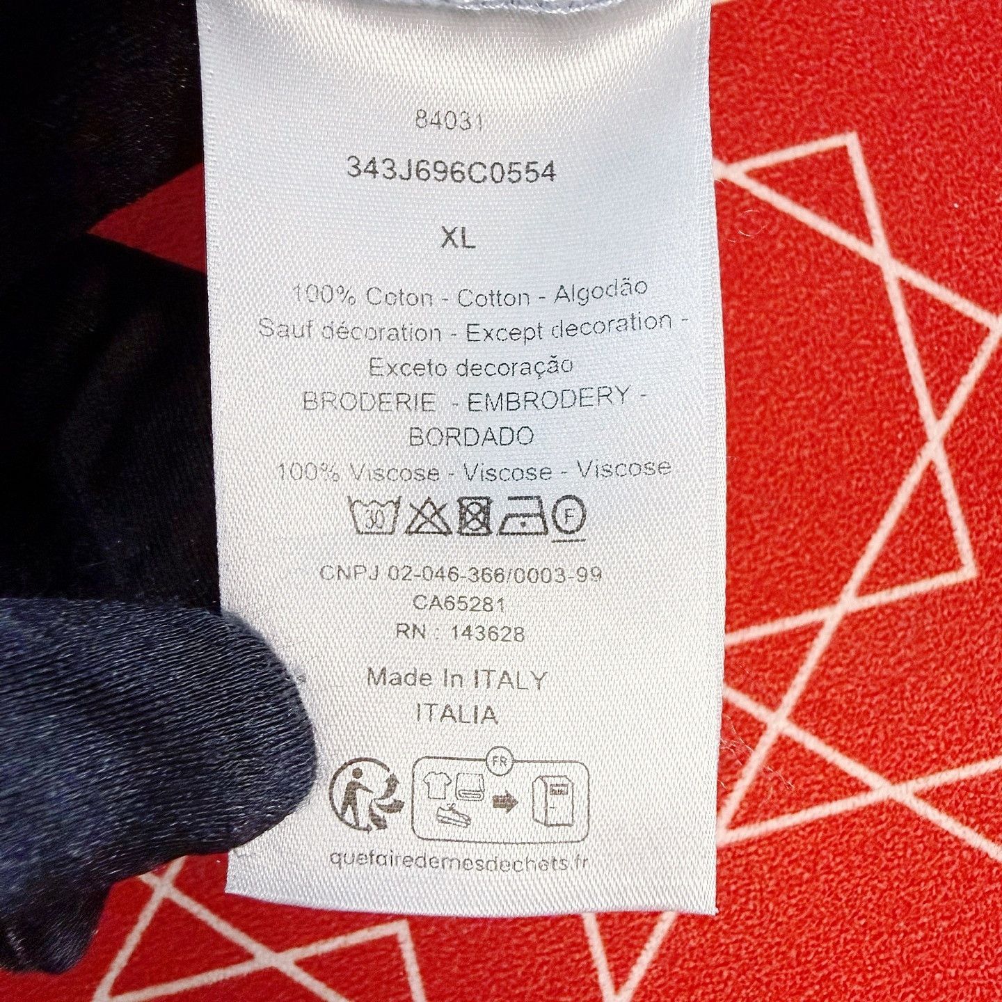 Dior Logo Embroidered T-Shirt in Blue Size US XL / EU 56 / 4 - 4 Thumbnail