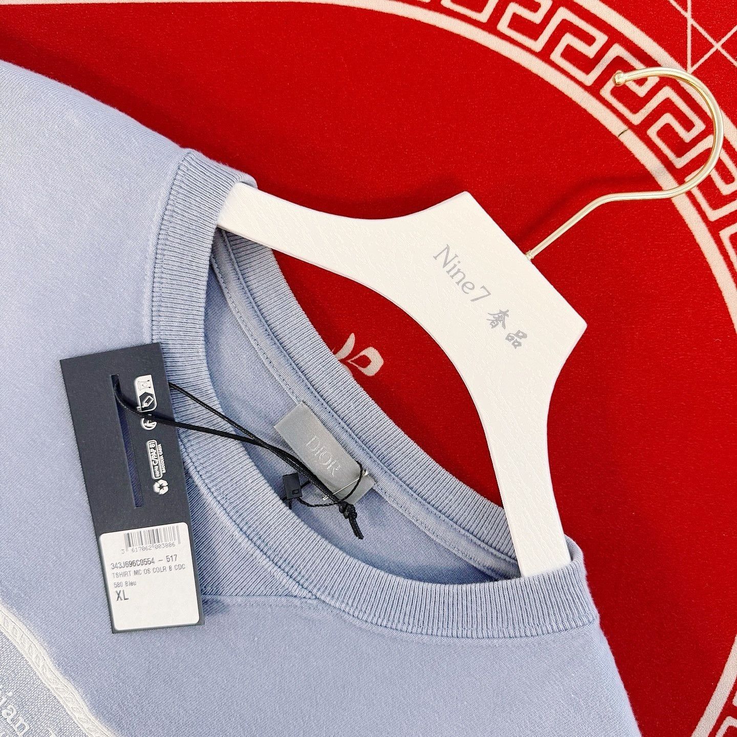 Dior Logo Embroidered T-Shirt in Blue Size US XL / EU 56 / 4 - 3 Thumbnail