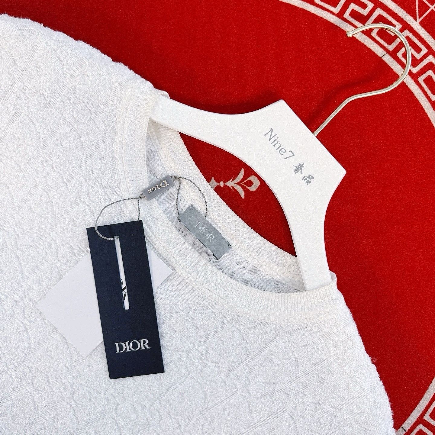 Dior Classic White Jacquard T-Shirt - Size XS Size US XS / EU 42 / 0 - 3 Thumbnail