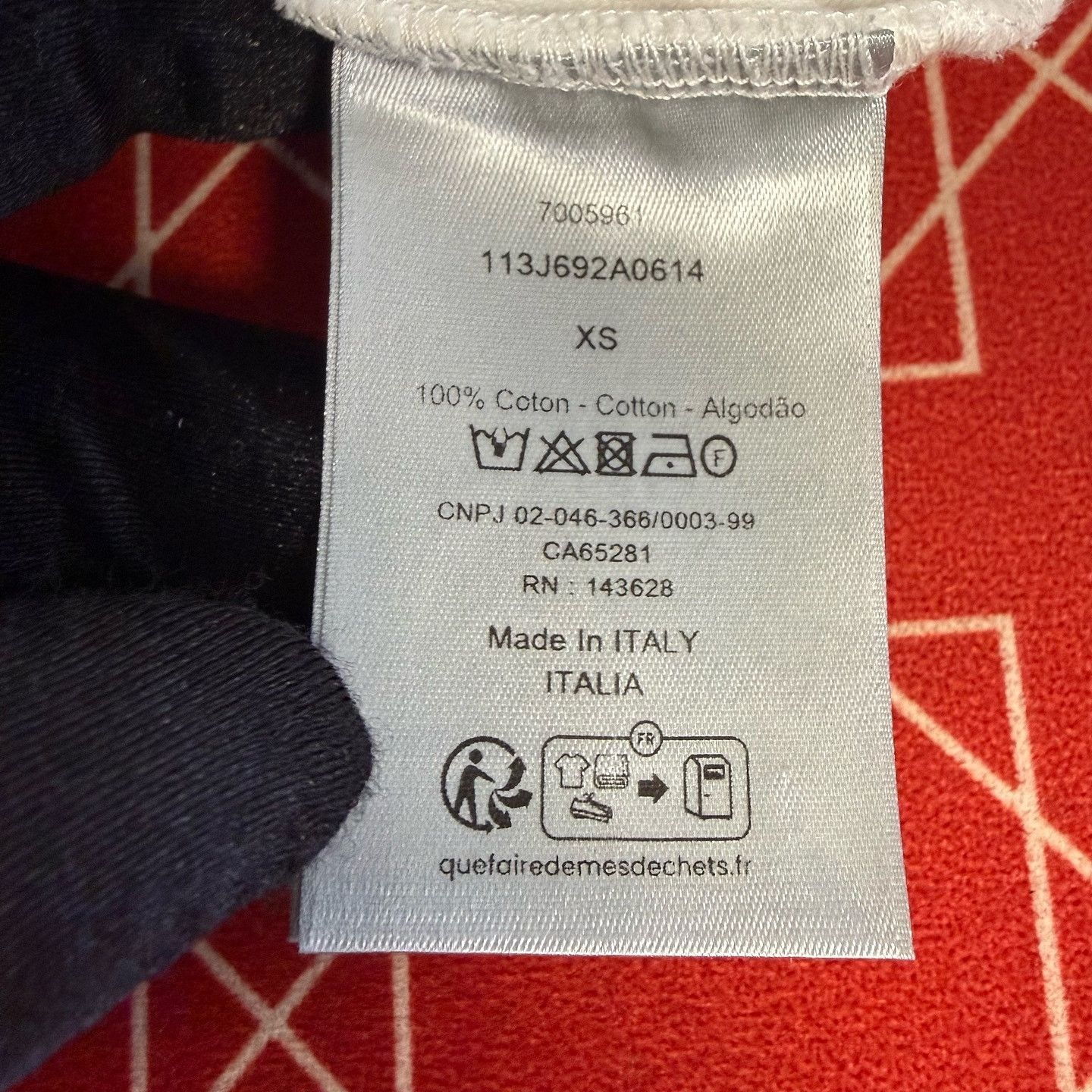 Dior Classic White Jacquard T-Shirt - Size XS Size US XS / EU 42 / 0 - 4 Thumbnail