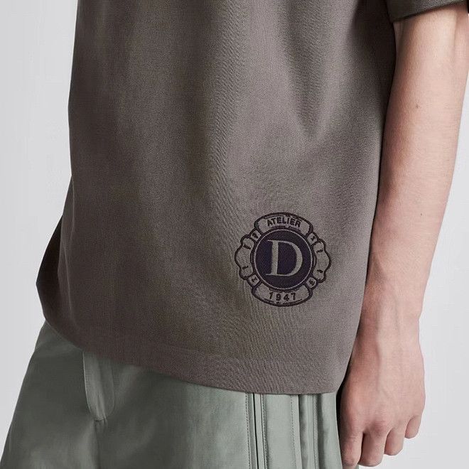 Dior Minimalist Gray Logo Tee in XL Size US XL / EU 56 / 4 - 5 Thumbnail