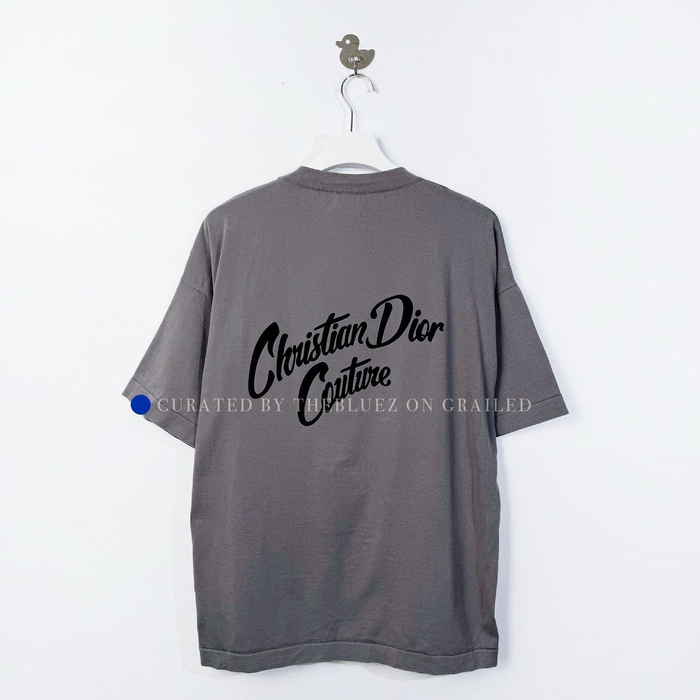 Dior Minimalist Gray Logo Tee in XL Size US XL / EU 56 / 4 - 2 Thumbnail