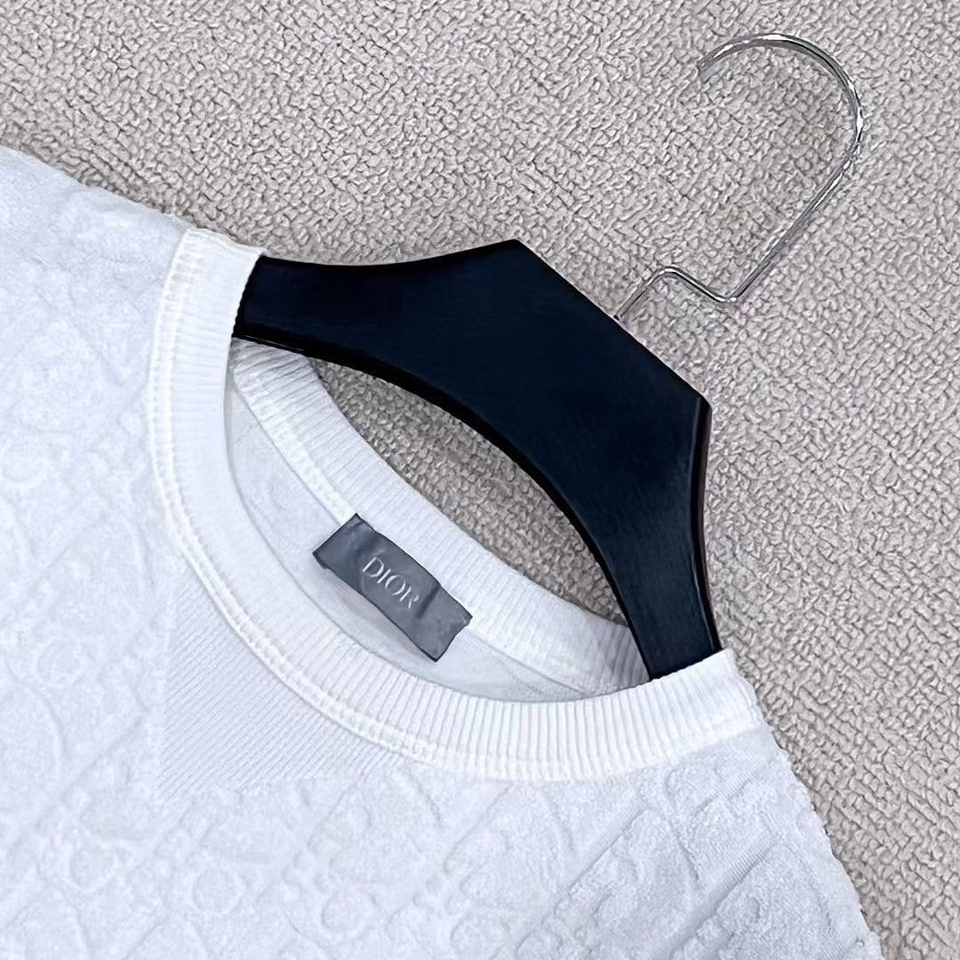 Dior Textured White T-Shirt in Size XXS Size US XXS / EU 40 - 3 Thumbnail