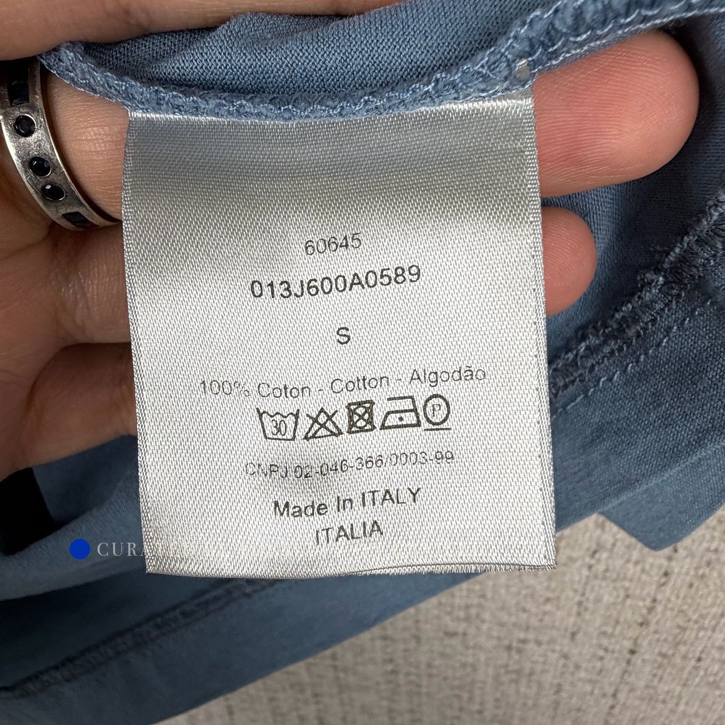 Dior Embroidered Blue T-Shirt in Size S Size US S / EU 44-46 / 1 - 4 Thumbnail