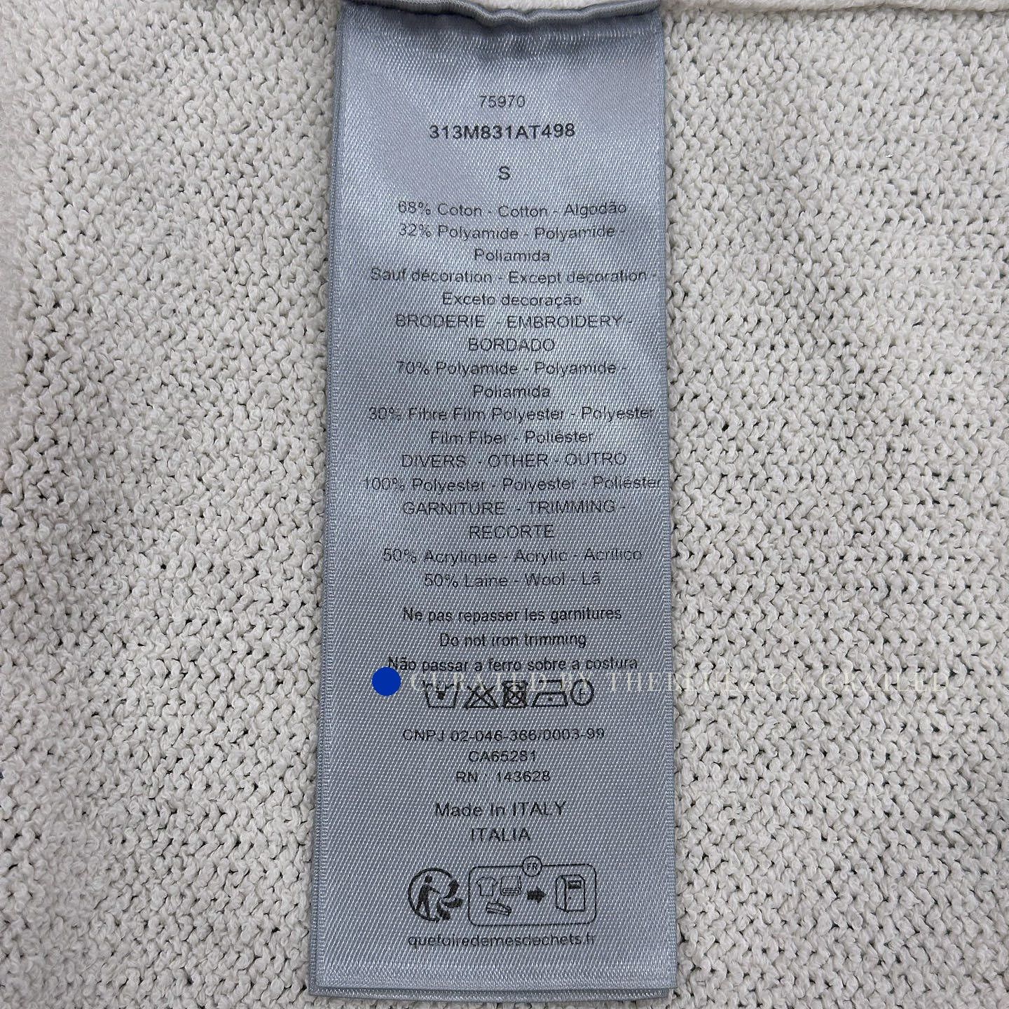 Dior Bunny Knit Polo Shirt in Beige Size US S / EU 44-46 / 1 - 4 Thumbnail